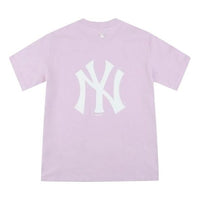 MLB Unisex Popcorn Series New York Yankees Embroidery Round-neckTee Blue/Purple 31TSS3931-50V