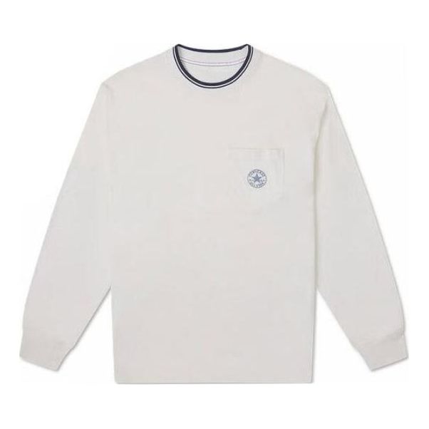 Converse Retro Chuck Long Sleeve Slub Pocket T-Shirt 'White' 10025986-A02