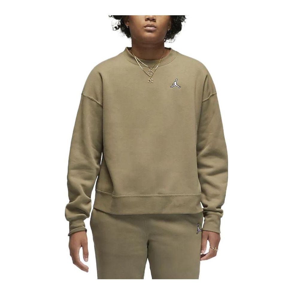 (WMNS) Air Jordan Brooklyn Fleece Crewneck 'Beige' DQ4463-351