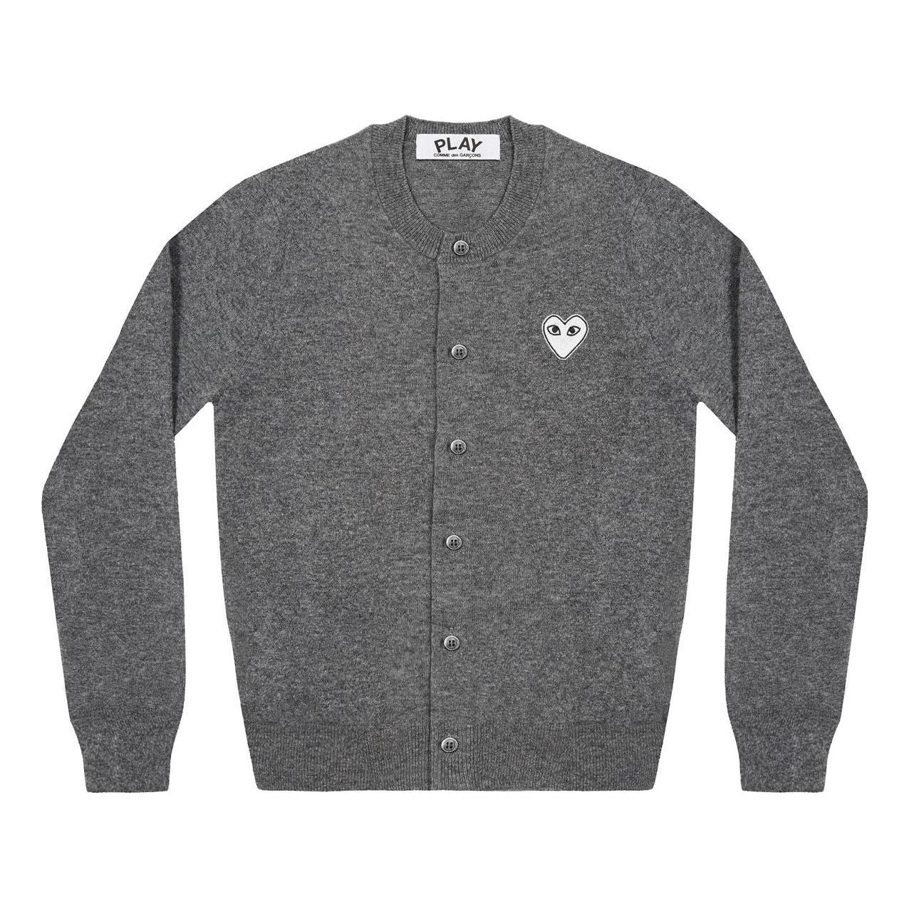 (WMNS) COMME des GARCONS PLAY Cardigan White Emblem 'Grey' AZ-N065-051-1