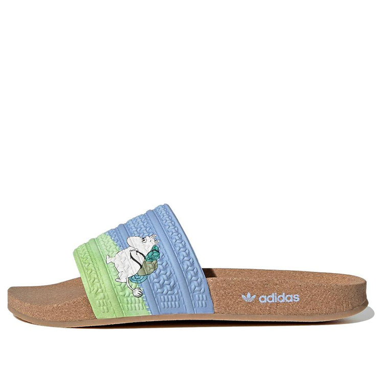 (WMNS) adidas Adilette x Moomin Cork Slide 'Blue Fusion Gum' ID4207
