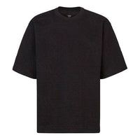 Men's FENDI FW21 Rubber Round Neck Short Sleeve Black T-Shirt FY1065AGADF0QA1