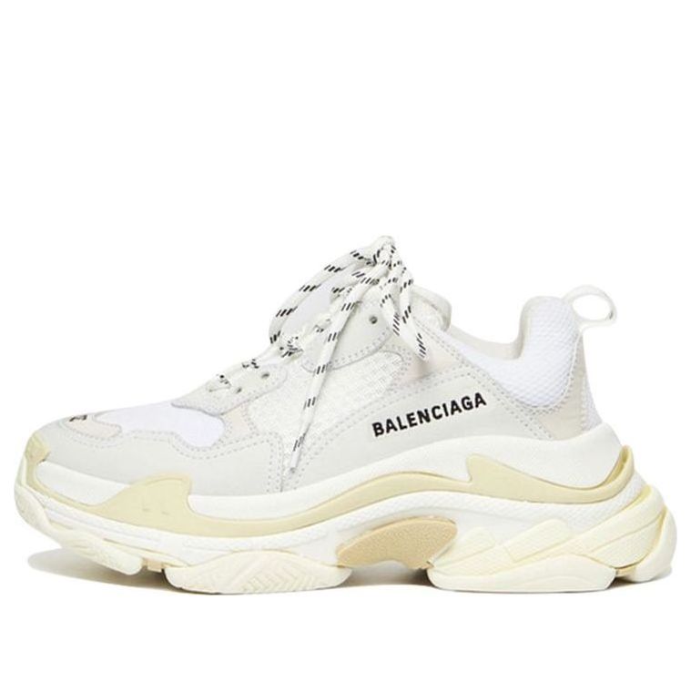 (WMNS) حذاء رياضي Balenciaga Triple S باللون الأبيض 524036W09E19000