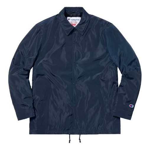 Supreme FW18 x Champion Label Coaches Jacket Navy SUP-FW18-368