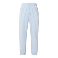 (WMNS) Nike Living Series Solid Color Logo Printing Elastic Waistband Bundle Feet Sports Pants/Trousers/Joggers Gray DD7002-438