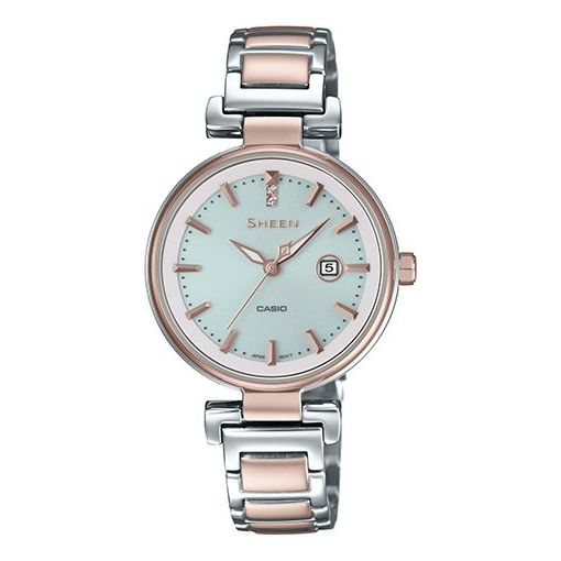 CASIO Waterproof SHEEN Sapphire Crystal Solar Powered Stainless Steel Strap Quartz Rose Gold Analog SHS-4524SCG-7APR