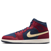 Air Jordan 1 Mid 'Team Red Obsidian' IO7449-600