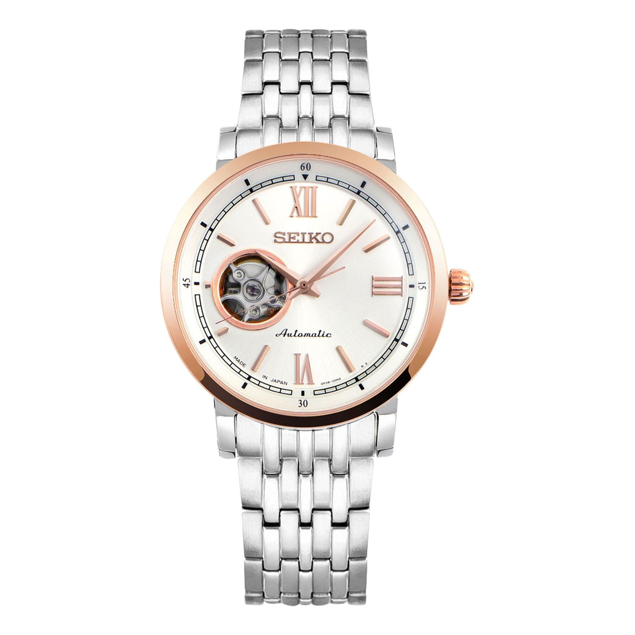 Men's SEIKO Series Hollow Out Automatic Mechanical Gold SSA154J1