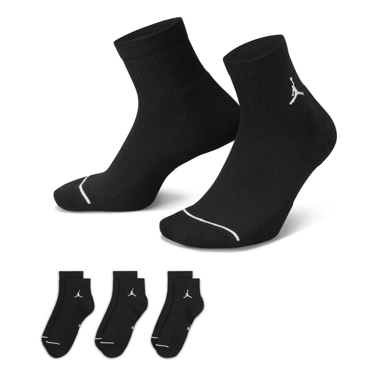 Air Jordan Everyday Ankle Socks 'Black White' DX9655-010