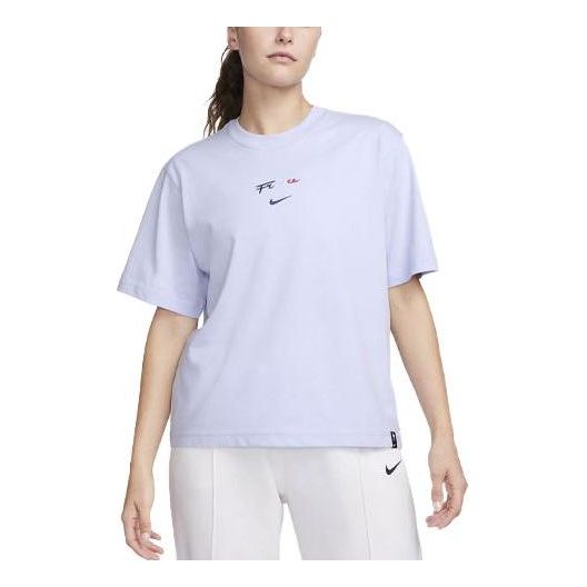 (WMNS) Nike FFF Logo T-Shirt 'Oxygen Purple' FD0982-536