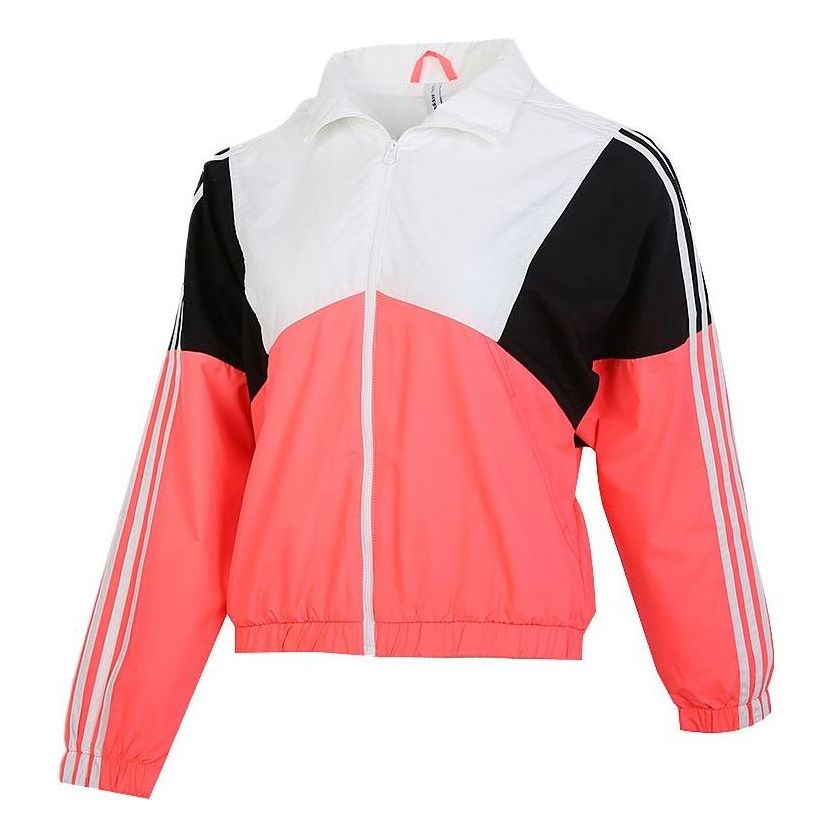 (WMNS) adidas Neo Colorblock Jacket 'White Black Red' GJ5359