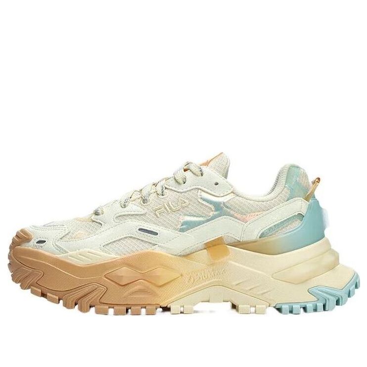 (WMNS) FILA FUSION Bianco TECNO-PIUMAX Sneakers 'White Brown Blue' T12W321301FLG