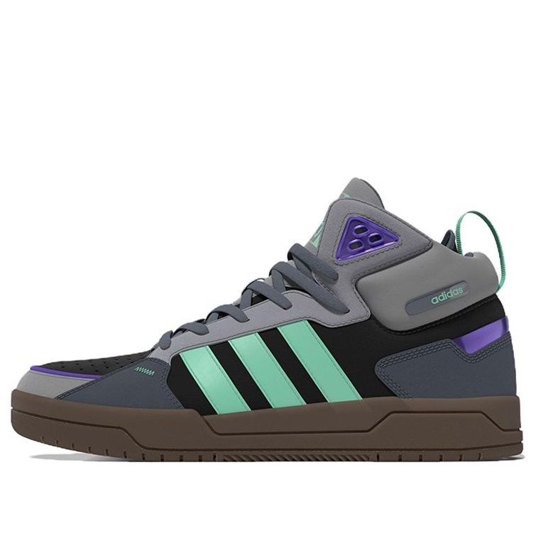 adidas Neo 100DB Mid Shoes 'Grey Black Purple Gum' GZ2584