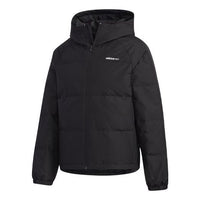 adidas neo Loose hooded Short Sports Down Jacket Black GP5910