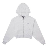 (WMNS) Converse Retro Chuck Full Zip Hoodie 'Grey' 10025888-A02