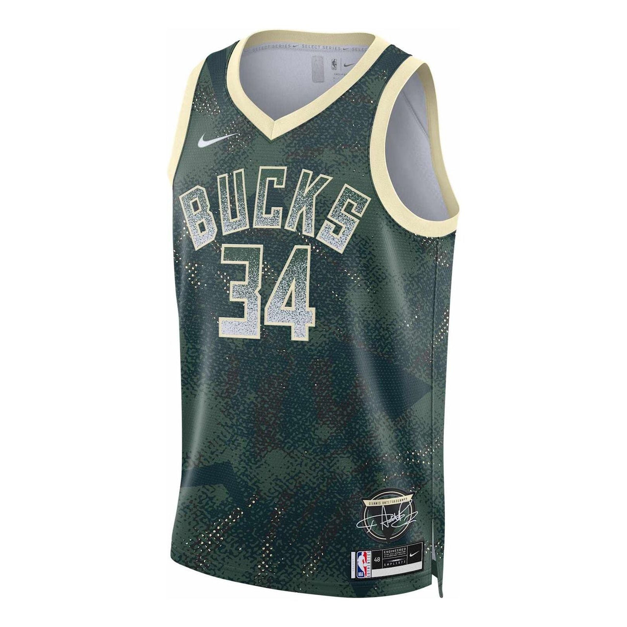 Nike Dri-FIT NBA Giannis Antetokounmpo Milwaukee Bucks 2025/26 Select Series Swingman Jersey 'Fir' HJ4065-323