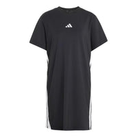 (WMNS) adidas Essential 3-Stripes T-Shirt Dress Asia Sizing 'Black White' KC4818