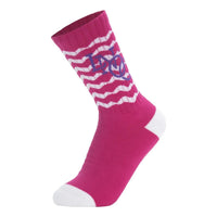 Li-Ning Logo Mid Cut Socks 'Pink White' AWLT045-2
