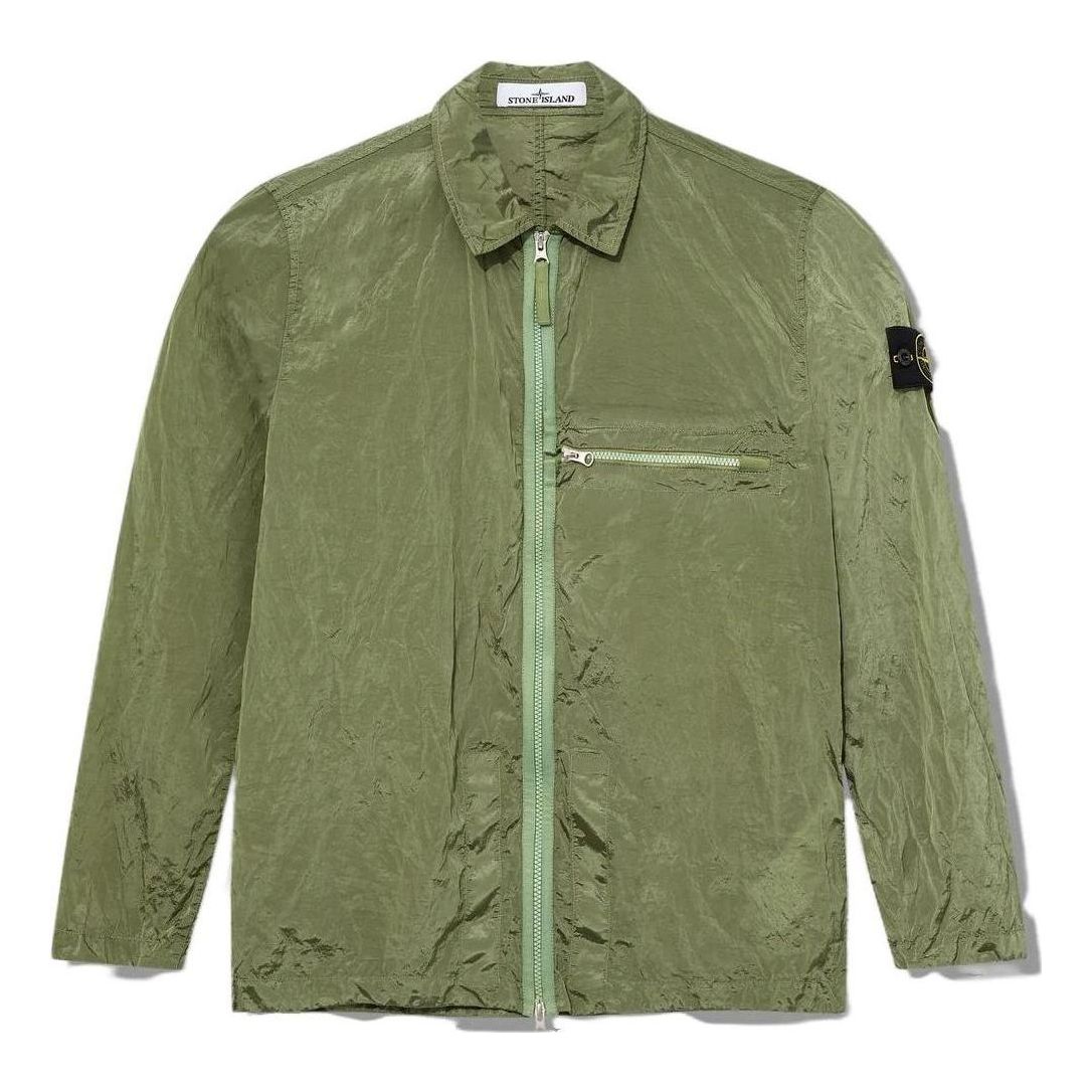 STONE ISLAND Compass Patch Zip Up Jacket 'Sage' 781510919-V0055