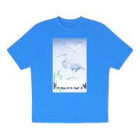 HERON PRESTON SS23 Censored Heron T-shirt 'Blue' HMAA032S23JER0024540