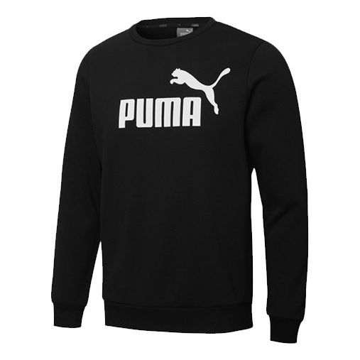 PUMA Essentials Fleece Crewneck Sweatshirt 'Black White' 586936-01