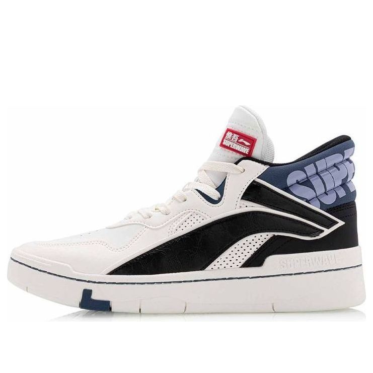 Li-Ning Superwave Mid 'White Black Blue' AGCQ061-2