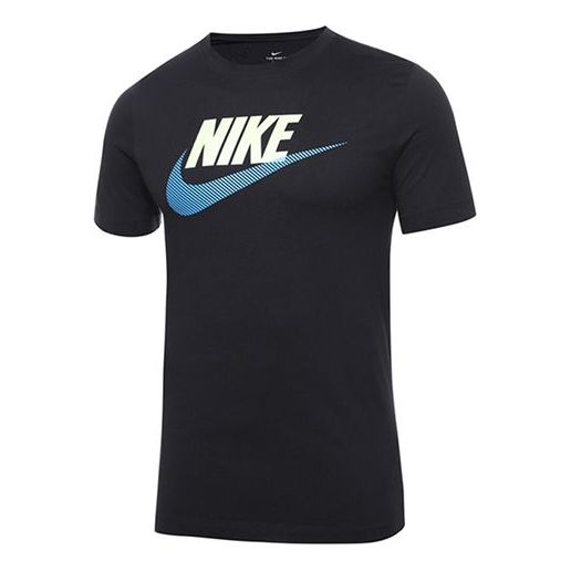 Men's Nike Casual Sports Breathable Alphabet Printing Short Sleeve Black T-Shirt DB6523-010