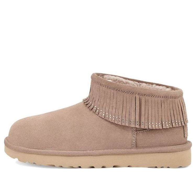 (WMNS) UGG Ultra Mini Fringe Bling 'Beige' 1121576-BCHW