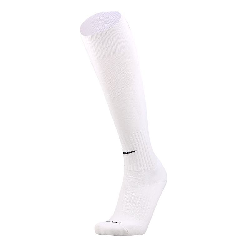 Men's Nike Solid Color Logo Soccer/Football Sports Socks One Pair White SX5728-100