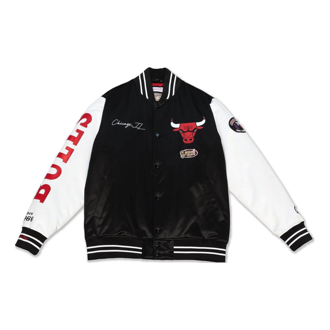 Mitchell & Ness x NBA Team Origins Varsity Satin Jacket 'Chicago Bulls' OJBF4854-CBUYYPPPBKWH