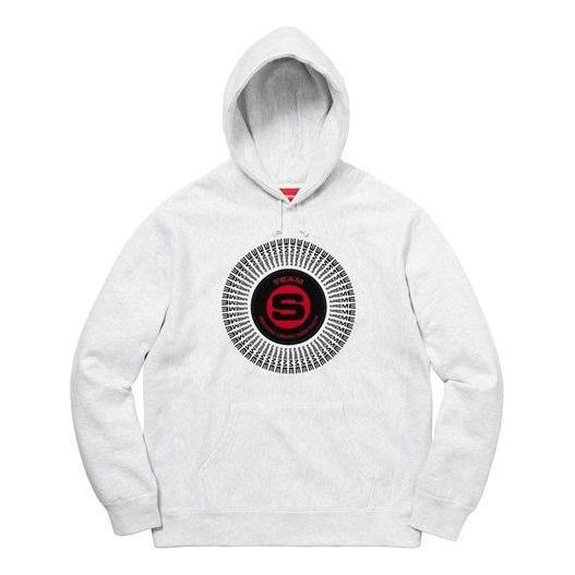 Supreme Chenille Appliqu Hooded Sweatshirt 'White Black Red' SUP-FW20-383