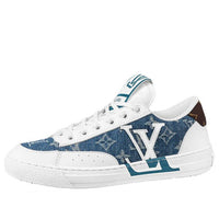 (WMNS) LOUIS VUITTON Charlie Sneakers 'White with Denim Monogram' 1A9S44