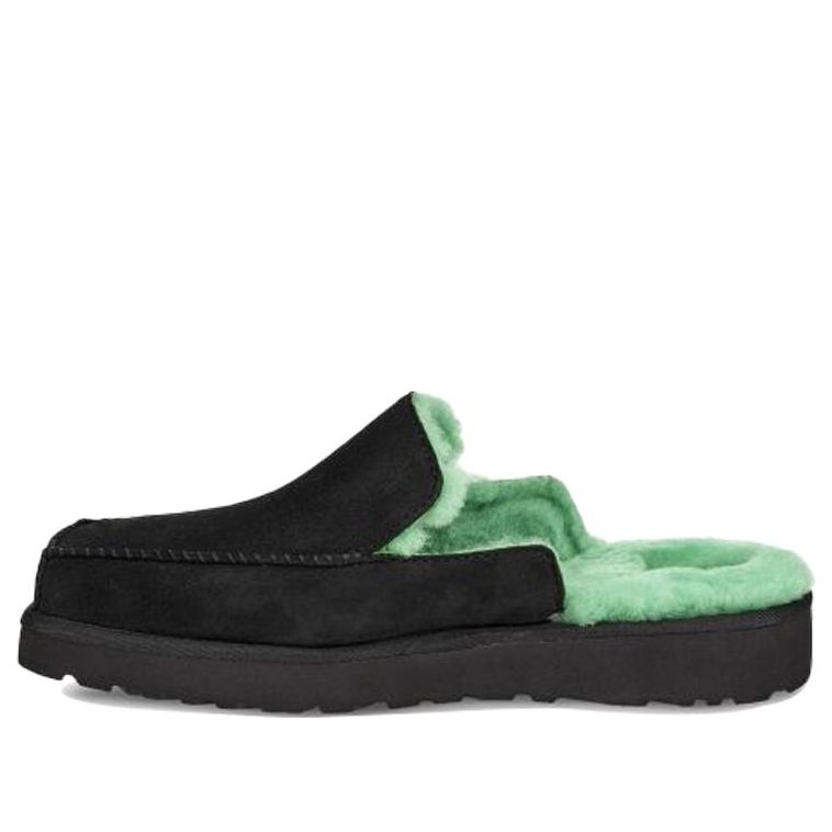 UGG Block Slide Black Green Slippers 'Grey Green' 1109892-BATH