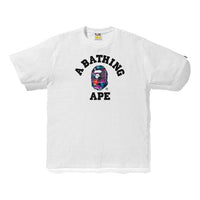 BAPE LOGO Pattern Short-sleeved MENS White 0ZXTEM110036E