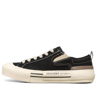 (WMNS) Skechers New Moon Canvas shoes GS Black 155391-BLK