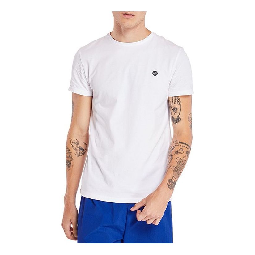 Men's Timberland Outdoor Round Neck Short Sleeve White A1MH6100