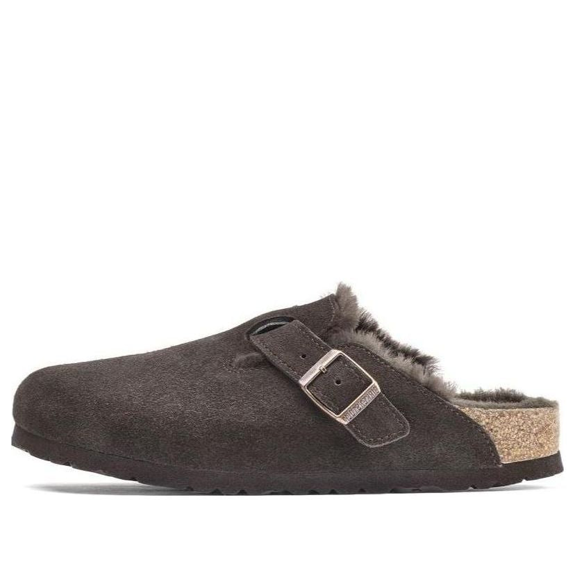 Birkenstock Boston Shearling Suede Shoes 'Mocha' 1020567
