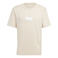 Men's adidas originals Silicon Badge T Logo Sports Short Sleeve Creamy White T-Shirt GN3298