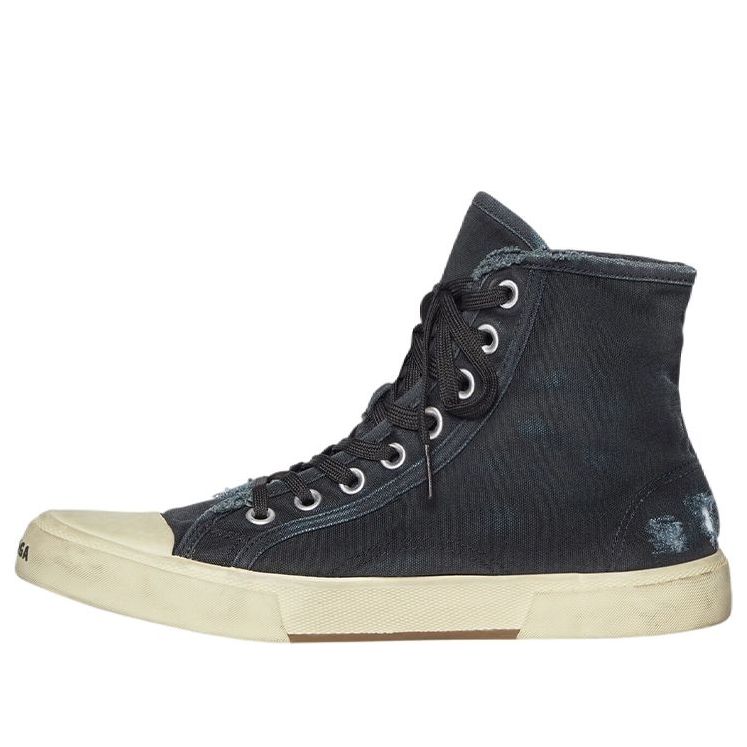 (WMNS) Balenciaga Paris High Top Sneakers 'Black Destroyed Denim and White Rubber' 688756W3RC11090
