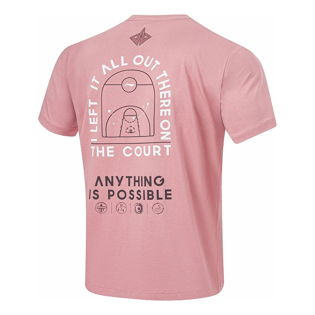 Li-Ning Graphic Basketball T-shirt 'Pink' ATST537-5