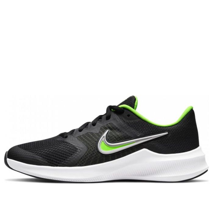 (GS) Nike Downshifter 11 Low-Top Black/Green CZ3949-020