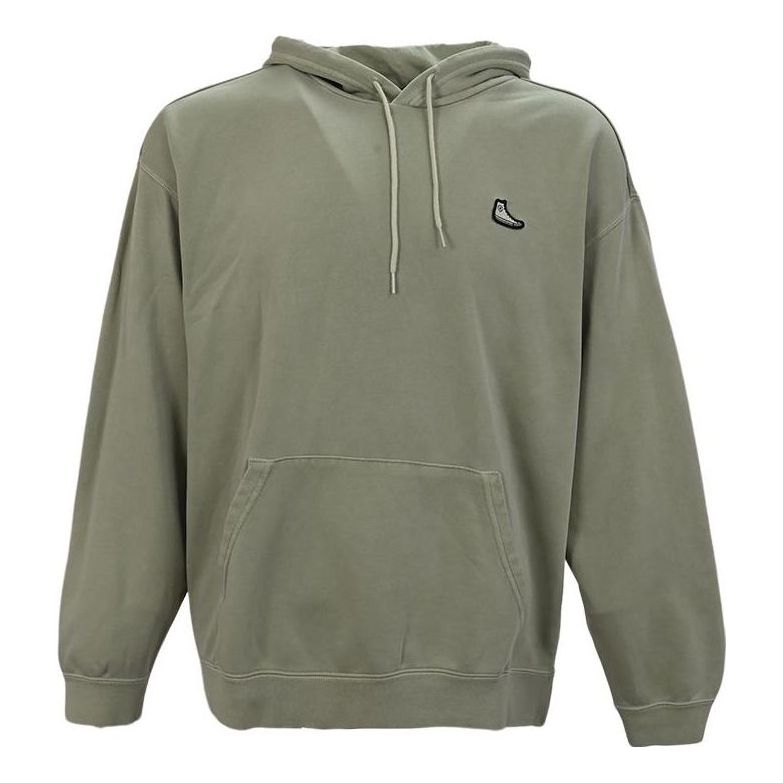 Converse Go To Embroidered Sneaker Patch Hoodie 'Green' 10025456-A05
