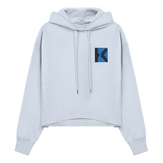 (WMNS) KENZO SS21 Cotton Hoodie Light Blue Gray FB52SW6264MS-93