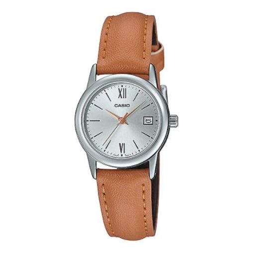CASIO DRESS Series Quartz Brown Orange Brown Brown Analog LTP-V002L-7B3