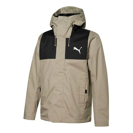 PUMA Outdoor Colorblock logo Sports Hooded Jacket Gray 848287-40