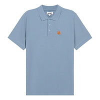 Men's KENZO SS21 Embroidered Short Sleeve Polo Shirt Blue FA65PO0014PU-62