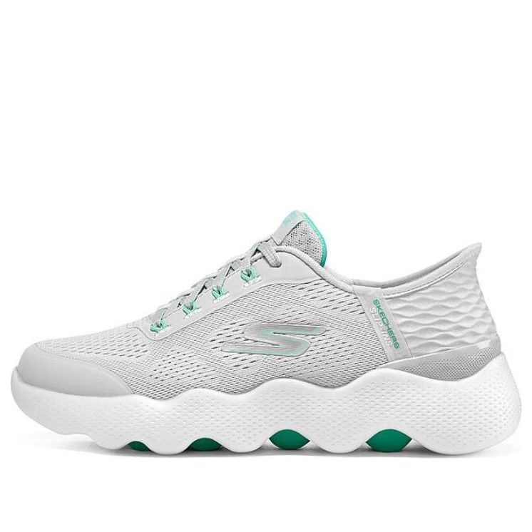 (WMNS) Skechers GO WALK Massage Fit 'Grey Aqua' 124916-GYAQ