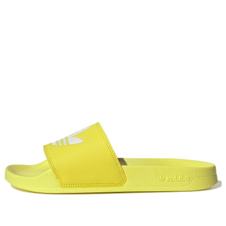 (WMNS) adidas originals Adilette Lite Slipper 'Yellow White' FU9140