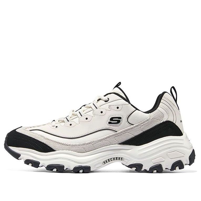 Skechers DLites 1.0 Chunky Shoes 'Beige Black' 894265-NTBK