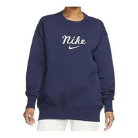 (WMNS) Nike Sportswear Oversized Crew-Neck Sweatshirt 'Midnight Navy' DZ4626-410